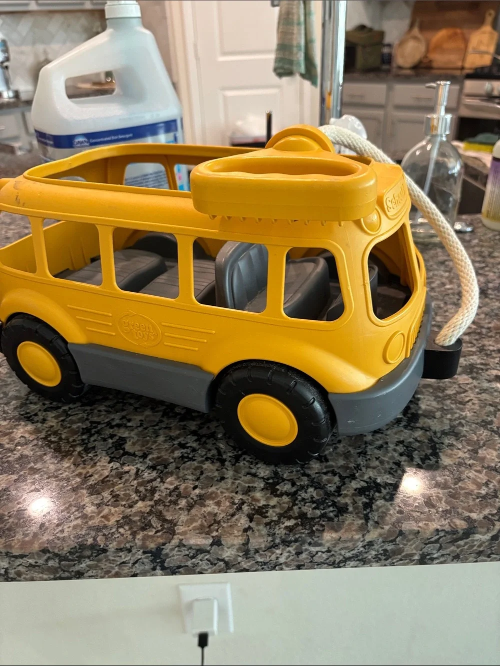 Step2Play Yellow School Bus Pull Toy by green recycled goes for 59 @ Walmart